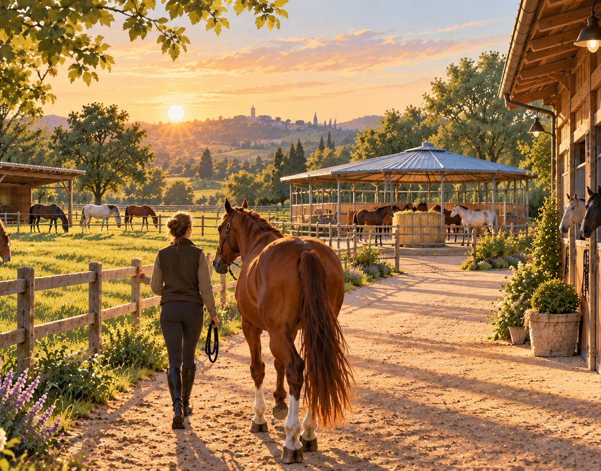 Illustration : Choisir la pension de son cheval : pré, box ou écurie active