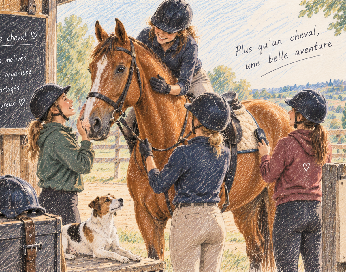 Illustration : Partager son cheval entre plusieurs cavaliers