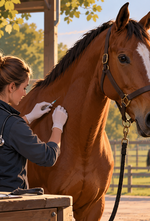 Illustration : Vaccin cheval : grippe, tétanos et rhinopneumonie